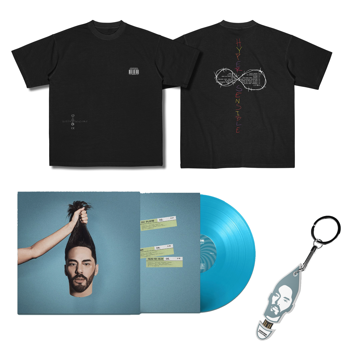 Pack T-shirt + Album (CD Deluxe ou vinyle) + Clé USB | Hypersensible | Gringe